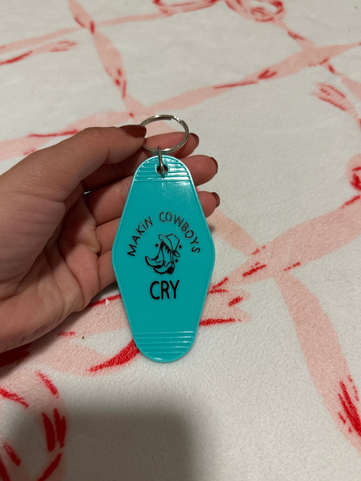 Makin Cowboys Cry Keychain